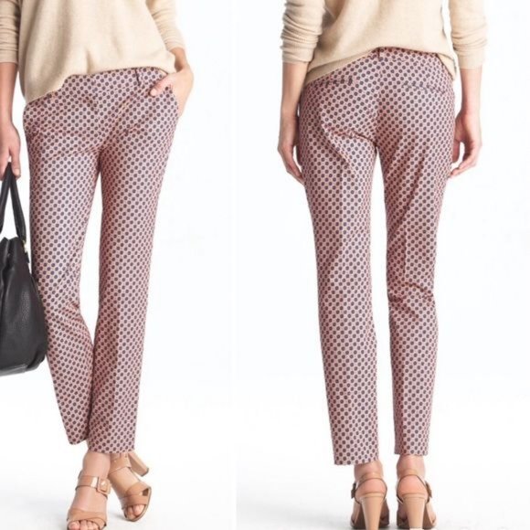 Pantalon Capri J.CREW En Soie Et Lin Bleu Givré - Taille 00